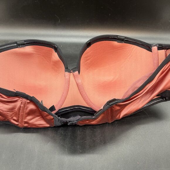 Torrid strapless push up bra womens size 46C pink black lace - Picture 5 of 6